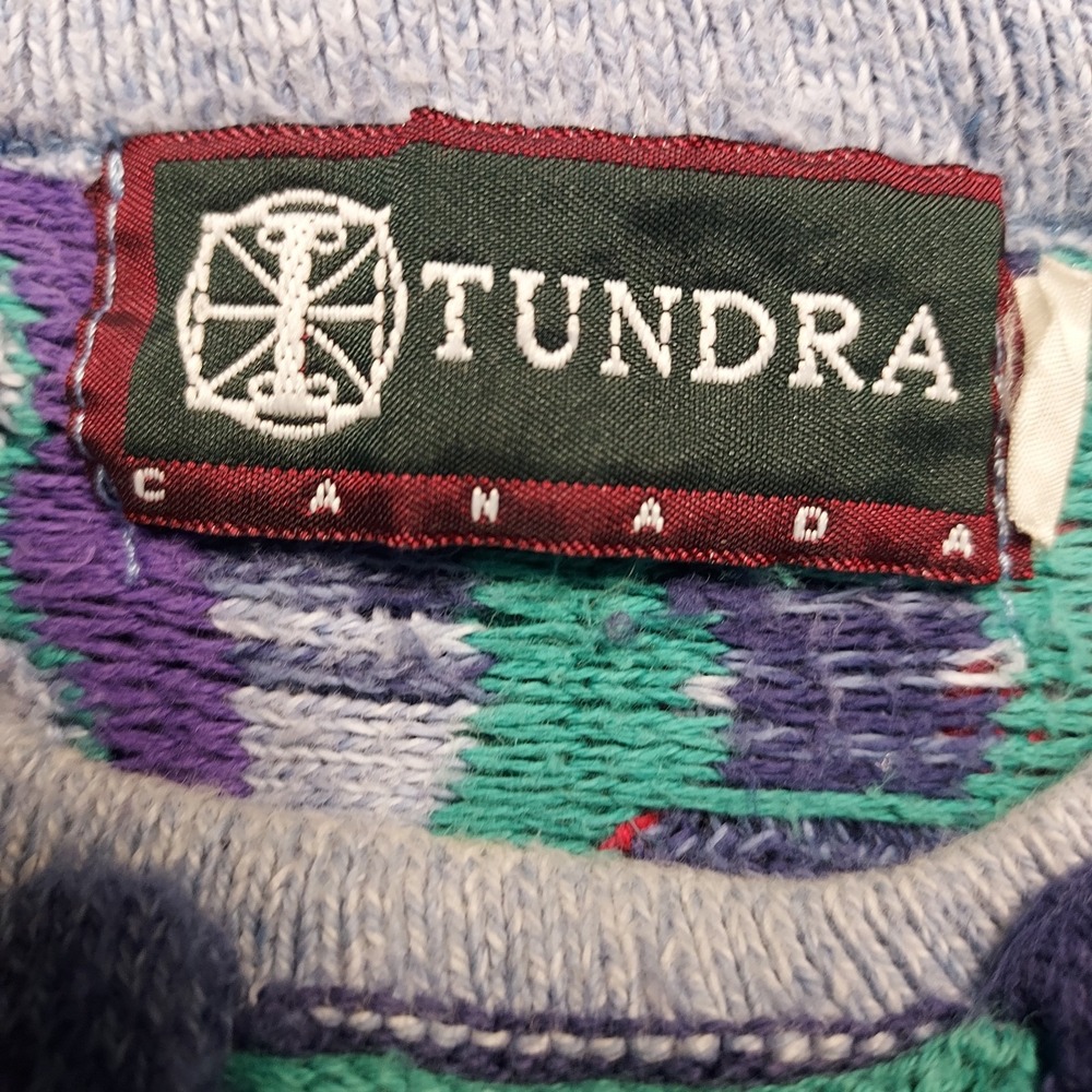 Tundra Multicolor Patterned Turtleneck Sweater - Purple, Red, Green, Blue - Picture 9 of 13